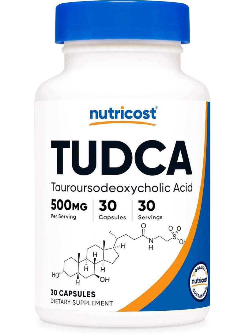 Nutricost, TUDCA, 500 mg, 30 Capsules